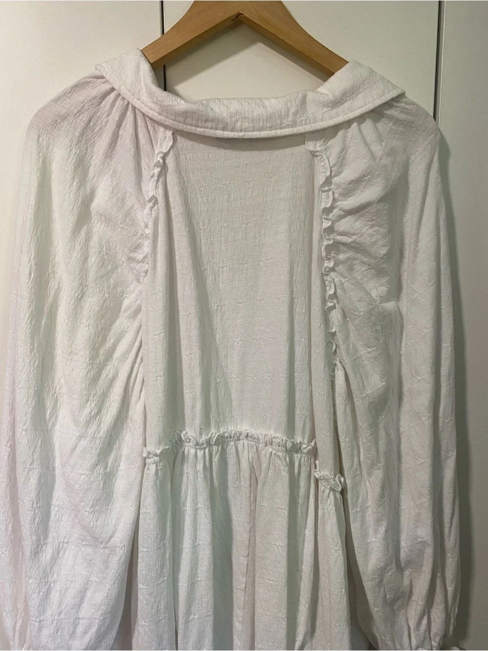 Free People Beach Women's White Button-Front Lightweight Tunic - Picture 7 of 8